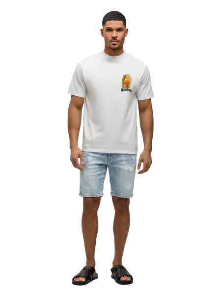 Malelions Malelions Washed Denim Shorts - Light Blue Malelions Washed Denim Shorts - Light Blue