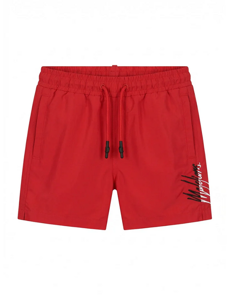 Malelions Kids Split Swim Shorts - Red/White Malelions Malelions Kids Split Swim Shorts - Red/White
