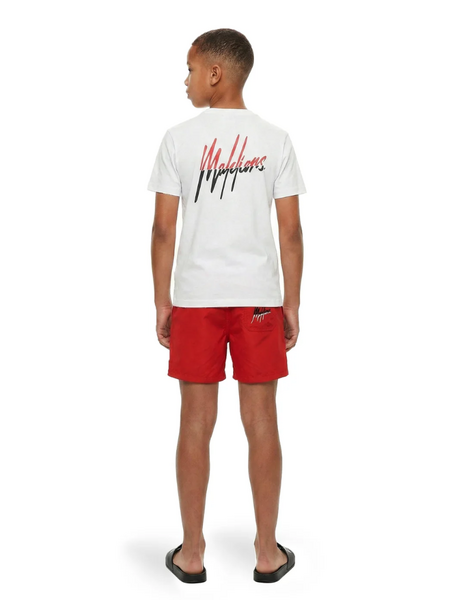 Malelions Kids Split Swim Shorts - Red/White Malelions Malelions Kids Split Swim Shorts - Red/White