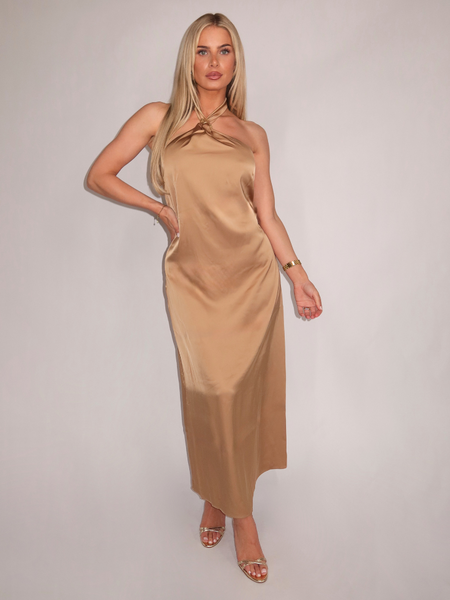 Nikkie Nikkie Ribe Maxi Dress - Tanin Nikkie Ribe Maxi Dress - Tanin