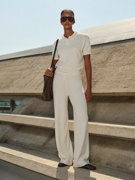 The Couture Club Women Towelling Relaxed Fit Pants - White