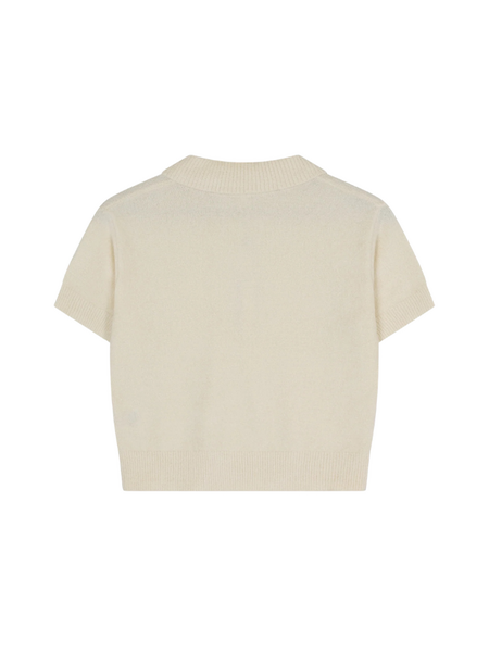 The Couture Club The Couture Club Women Towelling Open Collar T-Shirt - White