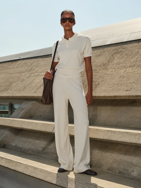 The Couture Club The Couture Club Women Towelling Open Collar T-Shirt - White
