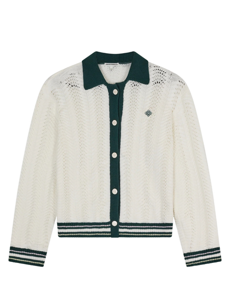 The Couture Club The Couture Club Women Long Sleeve Crochet Shirt - Forest Green