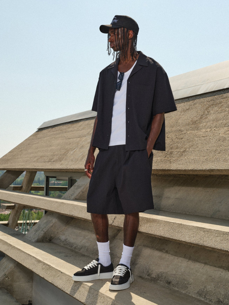 The Couture Club Textured Tailored Shorts - Black The Couture Club The Couture Club Textured Tailored Shorts - Black