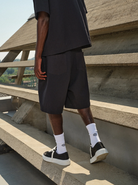 The Couture Club Textured Tailored Shorts - Black The Couture Club The Couture Club Textured Tailored Shorts - Black
