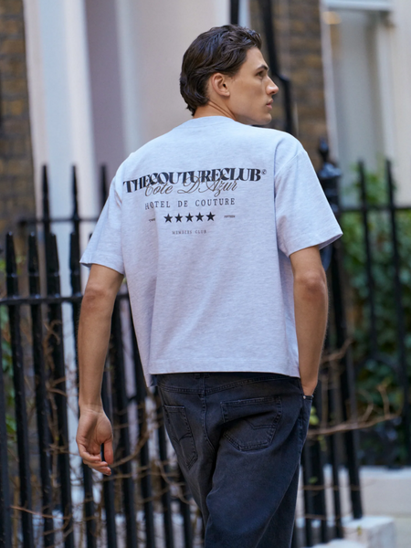 The Couture Club The Couture Club Hotel De Couture T-Shirt - Grey Marl - Copy