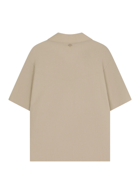 The Couture Club Textured Reverse Shirt - Stone The Couture Club The Couture Club Textured Reverse Shirt - Stone