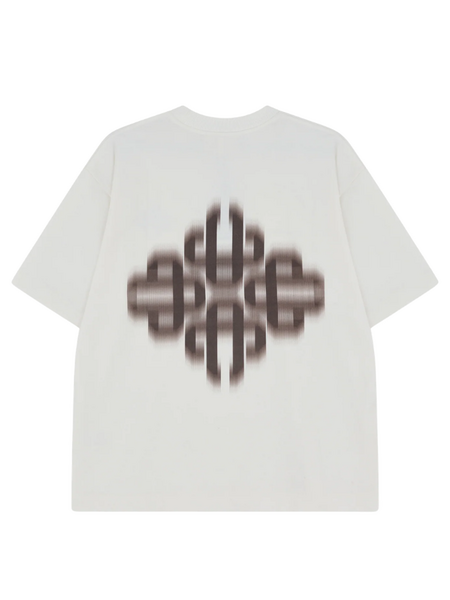The Couture Club Motion Blurred Emblem T-Shirt - Off White/Brown The Couture Club The Couture Club Motion Blurred Emblem T-Shirt - Off White/Brown