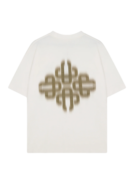 The Couture Club The Couture Club Motion Blurred Emblem T-Shirt - Off White/Khaki The Couture Club Motion Blurred Emblem T-Shirt - Off White/Khaki