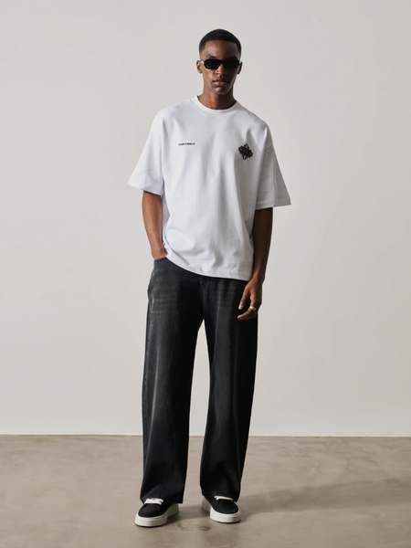 The Couture Club Motion Blurred Emblem T-Shirt - White/Black The Couture Club The Couture Club Motion Blurred Emblem T-Shirt - White/Black