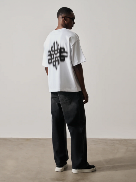 The Couture Club Motion Blurred Emblem T-Shirt - White/Black The Couture Club The Couture Club Motion Blurred Emblem T-Shirt - White/Black