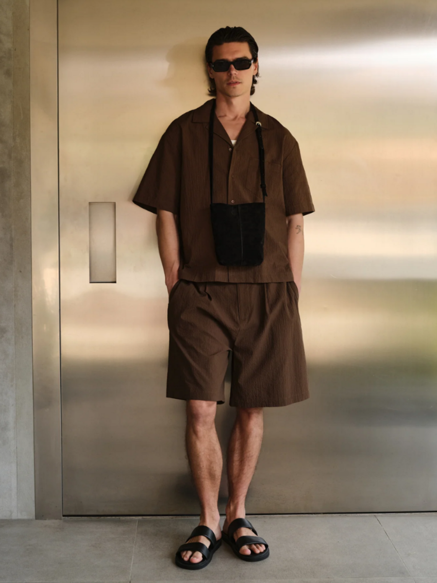 The Couture Club Textured Combi-set - Brown The Couture Club The Couture Club Textured Combi-set - Brown