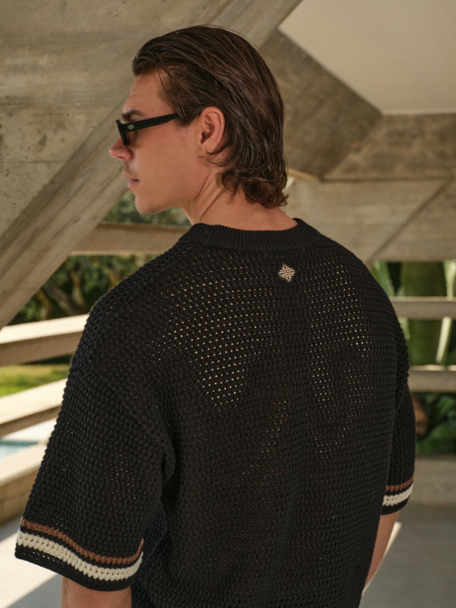 The Couture Club Crochet Knitted Combi-set - Black The Couture Club The Couture Club Crochet Knitted Combi-set - Black