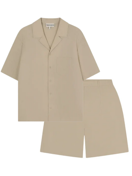 The Couture Club The Couture Club Textured Tailored Combi-set - Stone The Couture Club Textured Tailored Combi-set - Stone