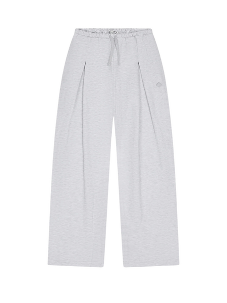 The Couture Club Women Pleat Detail Wide Leg Joggers - Grey Marl The Couture Club The Couture Club Women Pleat Detail Wide Leg Joggers - Grey Marl