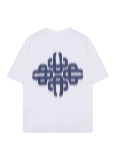 The Couture Club Motion Blurred Emblem T-Shirt - White/Navy The Couture Club The Couture Club Motion Blurred Emblem T-Shirt - White/Navy