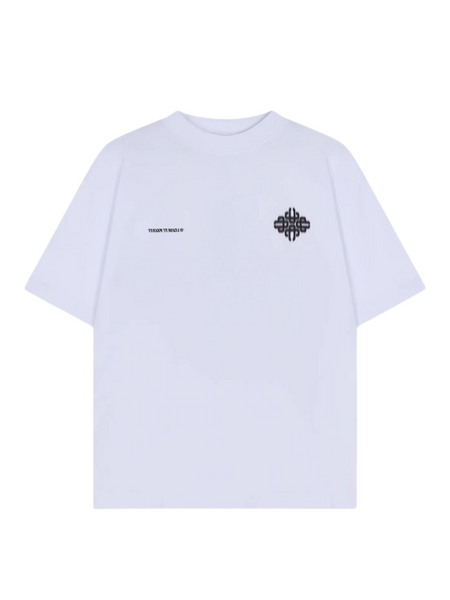 The Couture Club Motion Blurred Emblem T-Shirt - White/Navy The Couture Club The Couture Club Motion Blurred Emblem T-Shirt - White/Navy