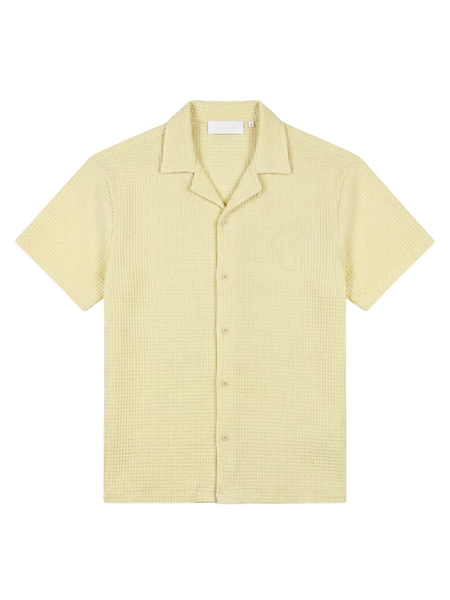 Croyez Initial Waffle Shirt - Butter Yellow Croyez Croyez Initial Waffle Shirt - Butter Yellow