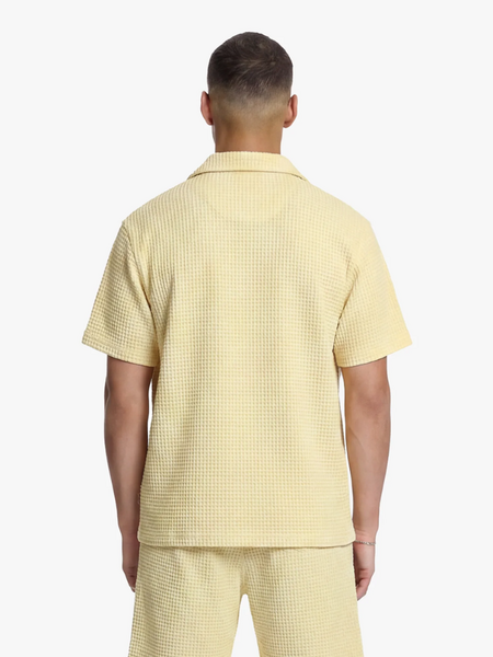 Croyez Initial Waffle Shirt - Butter Yellow Croyez Croyez Initial Waffle Shirt - Butter Yellow