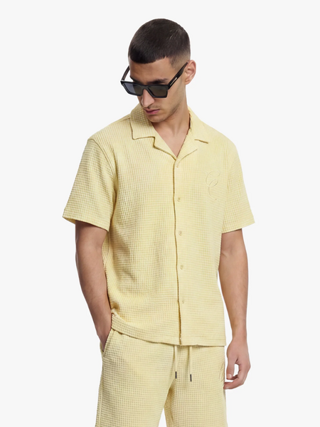 Croyez Croyez Initial Waffle Shirt - Butter Yellow Croyez Initial Waffle Shirt - Butter Yellow