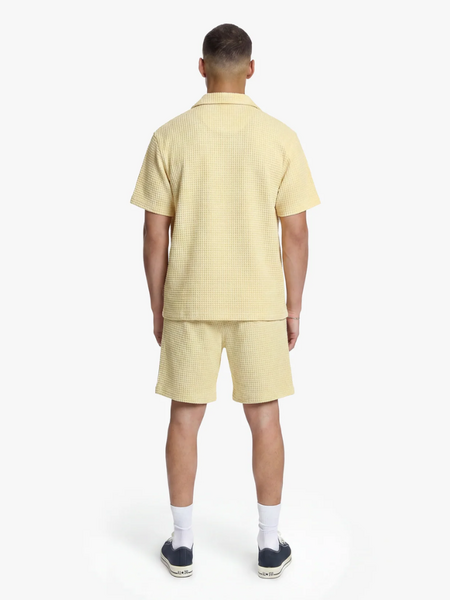 Croyez Initial Waffle Shorts - Butter Yellow Croyez Croyez Initial Waffle Shorts - Butter Yellow