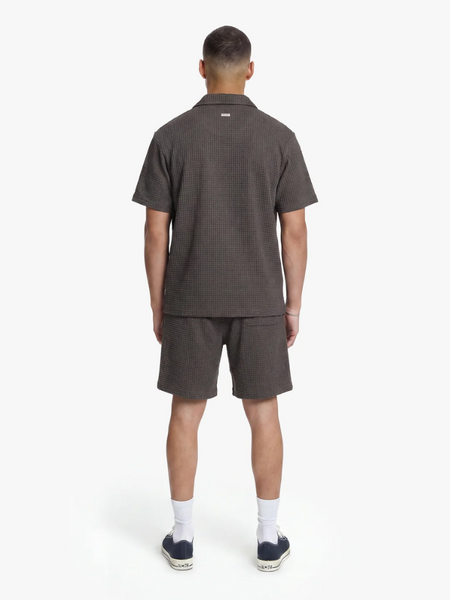 Croyez Initial Waffle Shirt - Washed Brown Croyez Croyez Initial Waffle Shirt - Washed Brown