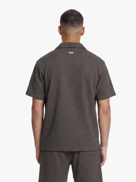 Croyez Initial Waffle Shirt - Washed Brown Croyez Croyez Initial Waffle Shirt - Washed Brown