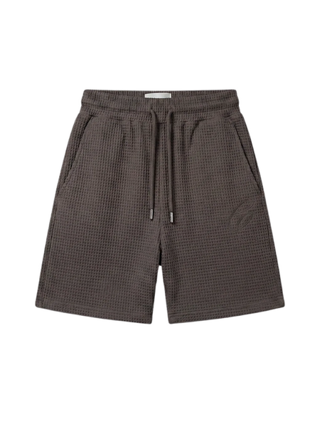 Croyez Croyez Initial Waffle Shorts - Washed Brown