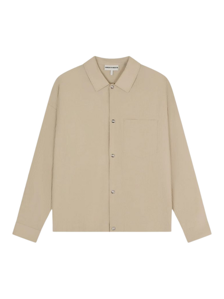 The Couture Club The Couture Club Textured Long Sleeve Shirt - Stone The Couture Club Textured Long Sleeve Shirt - Stone