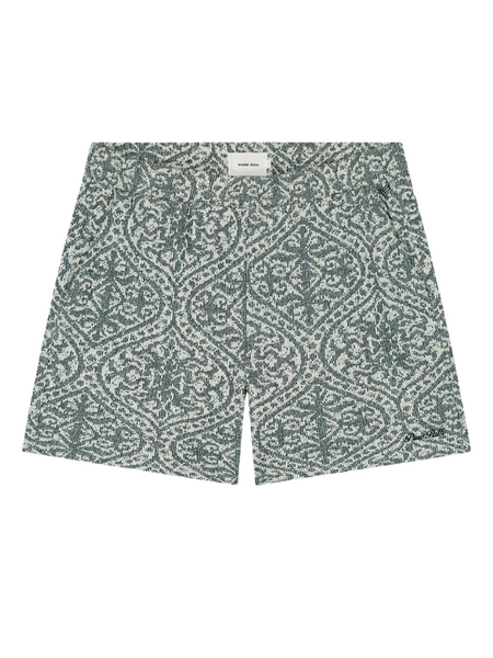 Pure Path Pure Path Jacquard Pattern Shorts - Emerald