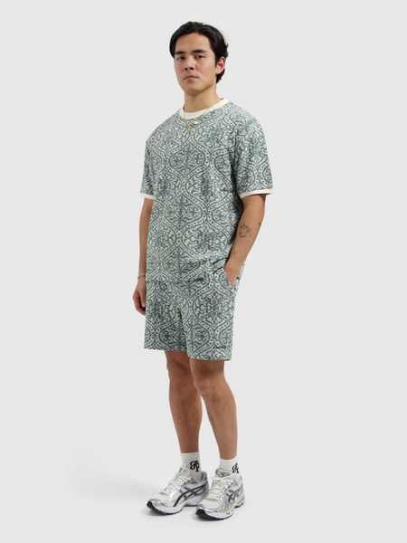Pure Path Pure Path Jacquard Pattern Shorts - Emerald