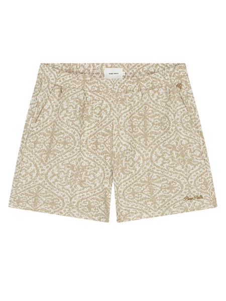 Pure Path Jacquard Pattern Shorts - Sand Pure Path Pure Path Jacquard Pattern Shorts - Sand