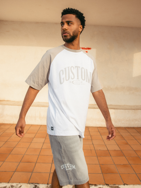 JorCustom JorCustom Raglan T-Shirt - White SageGreen