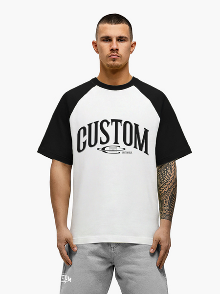 JorCustom JorCustom Raglan T-Shirt - White/Black JorCustom Raglan T-Shirt - White/Black