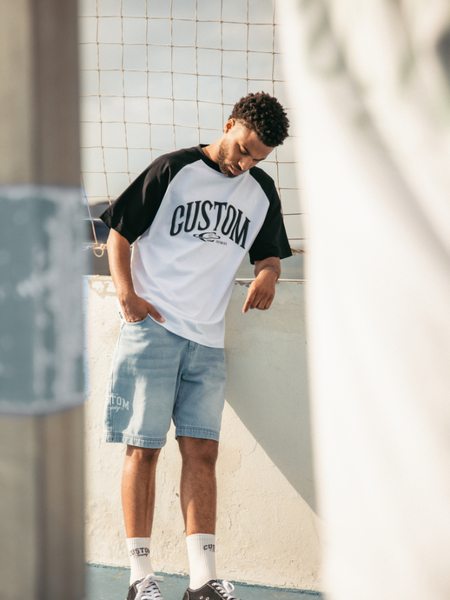 JorCustom Raglan T-Shirt - White/Black JorCustom JorCustom Raglan T-Shirt - White/Black