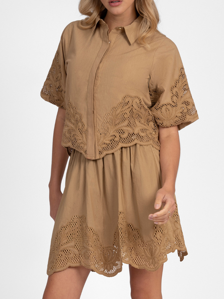 Nikkie Nikkie Rabano Blouse - Tanin