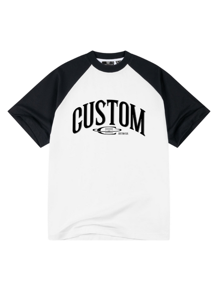 JorCustom Women Raglan T-Shirt - White/Black