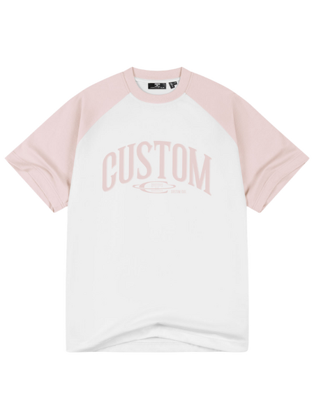 JorCustom Women Raglan T-Shirt - White-AshPink