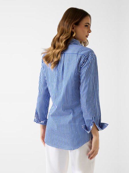 Guess Guess LS Tecla Oversize Oversized  - Vertical Blue And White