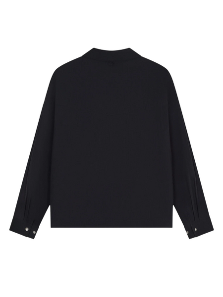 The Couture Club Textured Long Sleeve Shirt - Black The Couture Club The Couture Club Textured Long Sleeve Shirt - Black