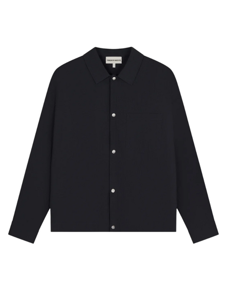 The Couture Club Textured Long Sleeve Shirt - Black The Couture Club The Couture Club Textured Long Sleeve Shirt - Black