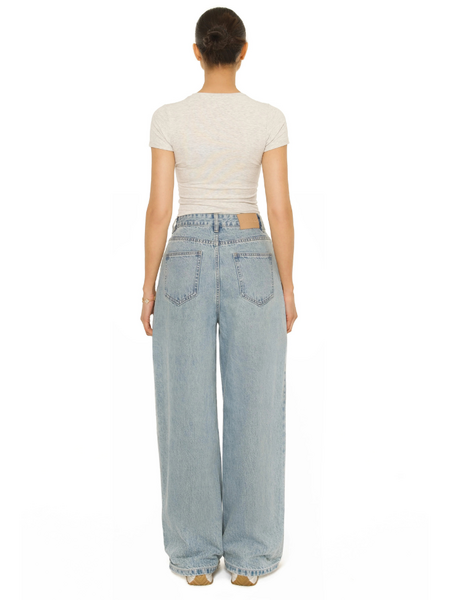 La Sisters La Sisters Fold Over Jeans - denim