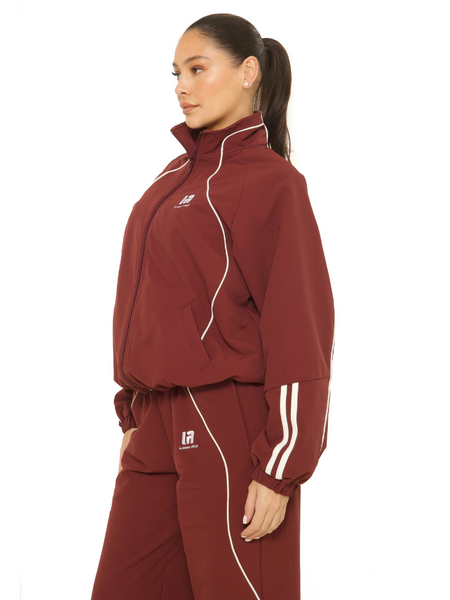 La Sisters LA Official Zip Up Jacket - Burgundy La Sisters La Sisters LA Official Zip Up Jacket - Burgundy