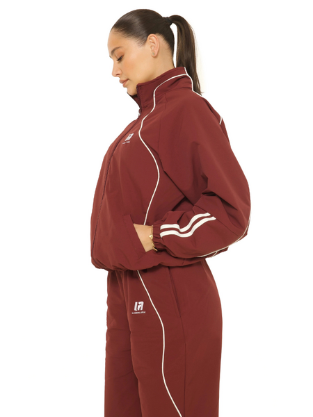 La Sisters LA Official Zip Up Jacket - Burgundy La Sisters La Sisters LA Official Zip Up Jacket - Burgundy