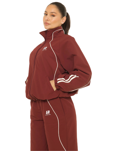 La Sisters LA Official Zip Up Jacket - Burgundy La Sisters La Sisters LA Official Zip Up Jacket - Burgundy
