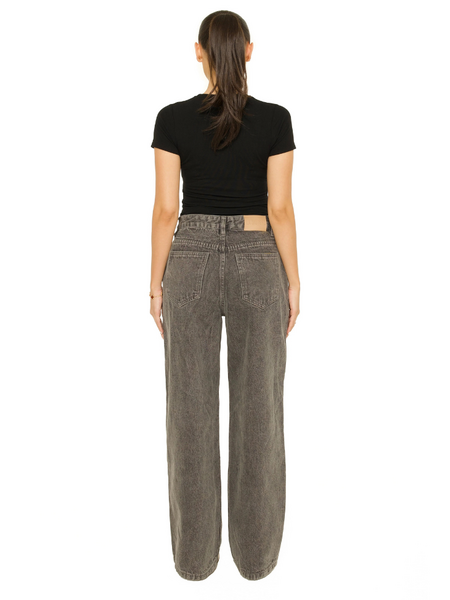 La Sisters Fold Over Jeans - grijs La Sisters La Sisters Fold Over Jeans - grijs