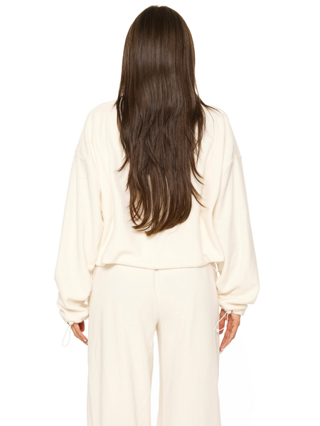 La Sisters Fleece Zip Up Jacket - Cream La Sisters La Sisters Fleece Zip Up Jacket - Cream