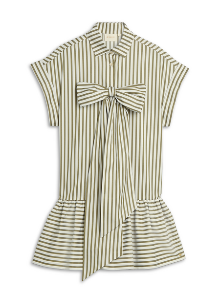 Josh V Josh V Cato Dress - Dark Pistachio Stripe
