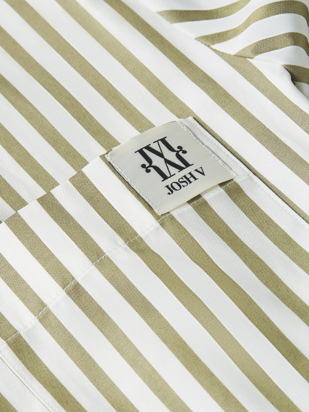 Josh V Josh V Odell Blouse - Dark Pistachio Stripe